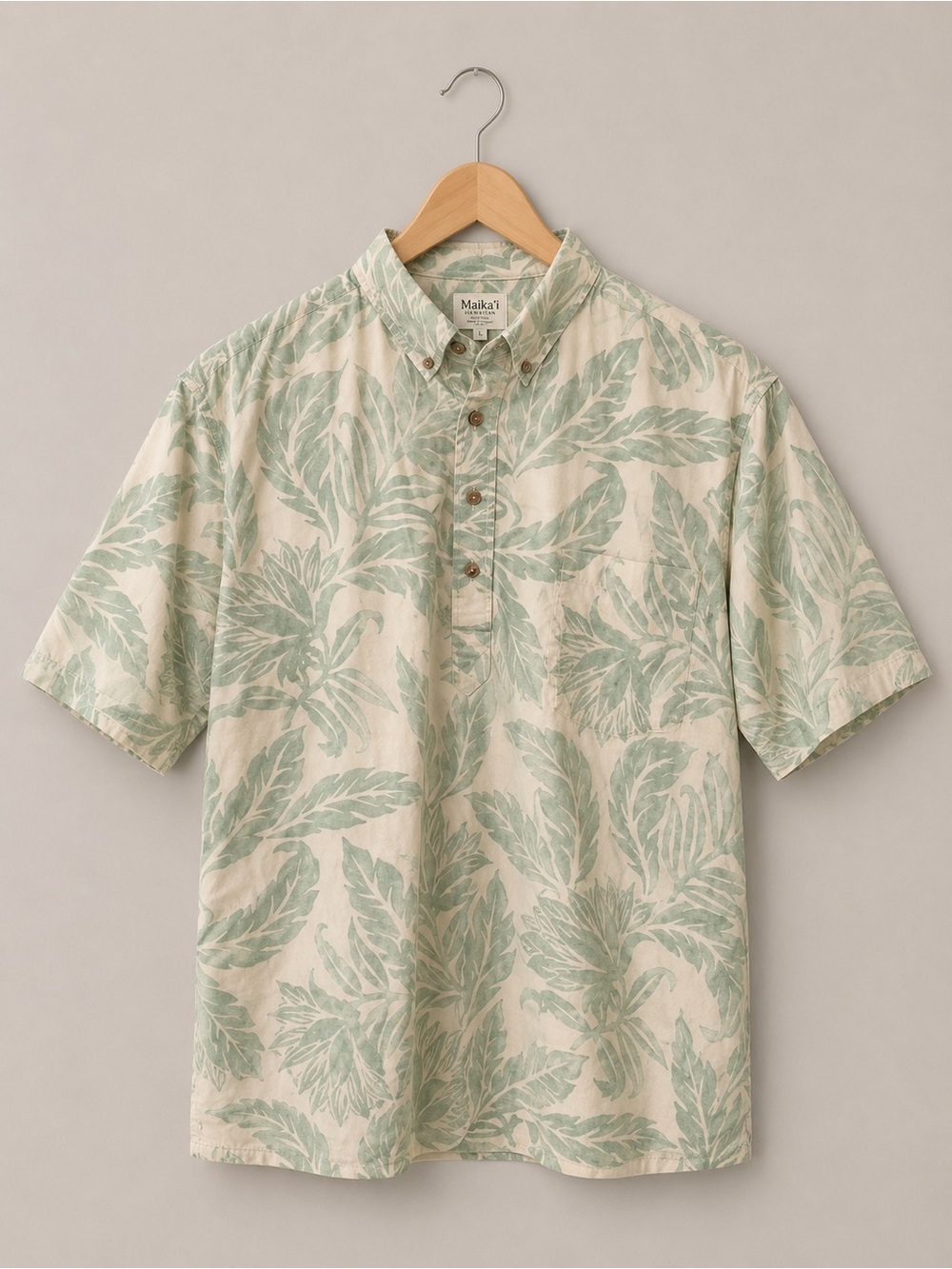 Maikaʻi Hawaiian Clothing Company Tropical Leaf Shirt Men’s Large